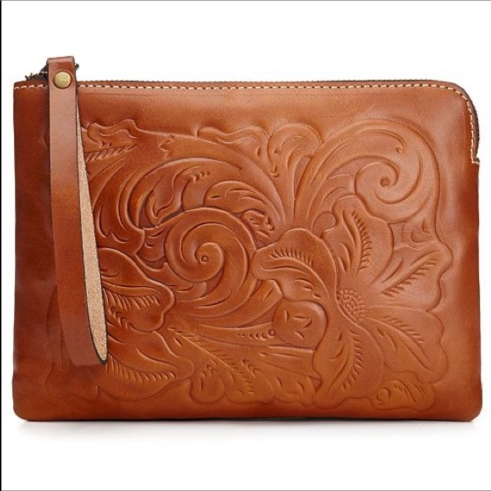 Patricia Nash Floral leather Wristlet